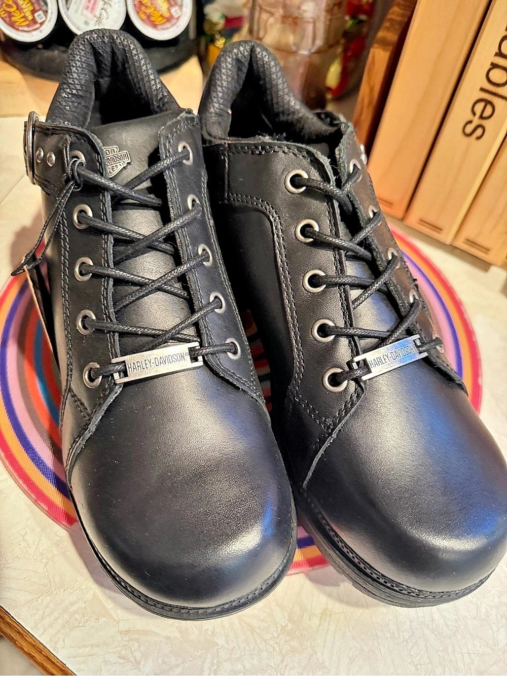 Harley-Davidson Riddick Women's Black Lace-Up Boots US 9 M